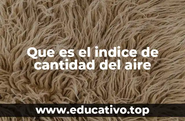 Que es el indice de cantidad del aire