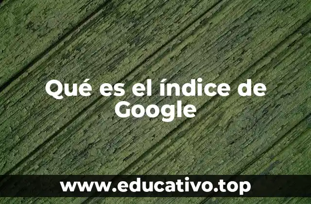 Qué es el índice de Google