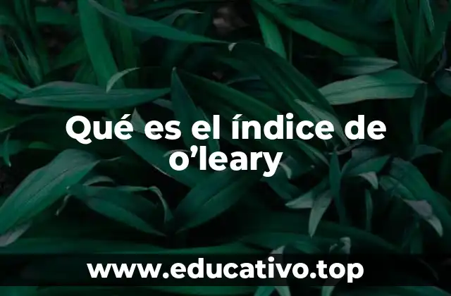 Qué es el índice de o’leary