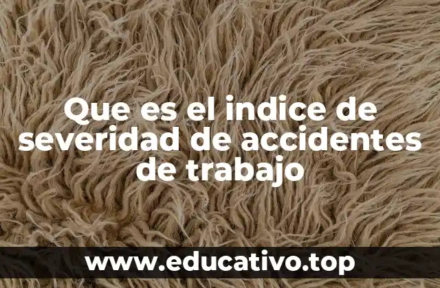 Que es el indice de severidad de accidentes de trabajo