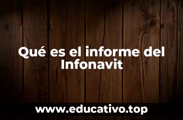 Qué es el informe del Infonavit