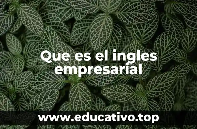 Que es el ingles empresarial