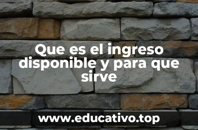 Que es el ingreso disponible y para que sirve