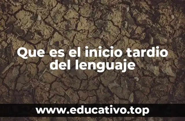 Que es el inicio tardio del lenguaje