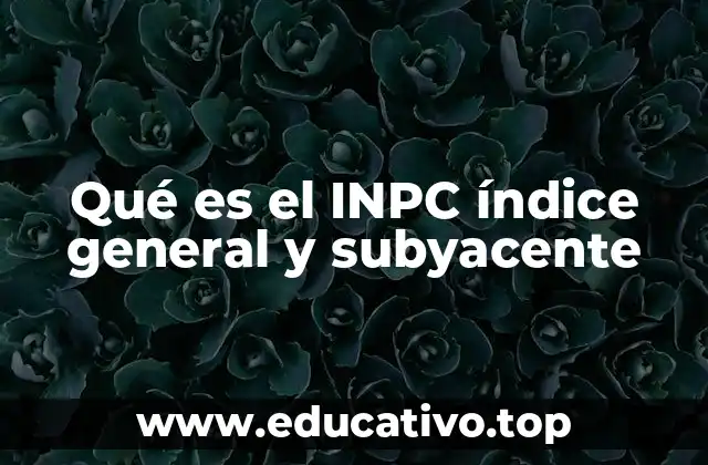 Qué es el INPC índice general y subyacente