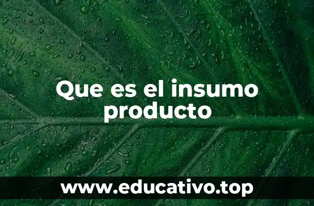 El papel de los insumos en la cadena de producción