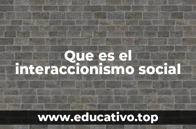 Que es el interaccionismo social
