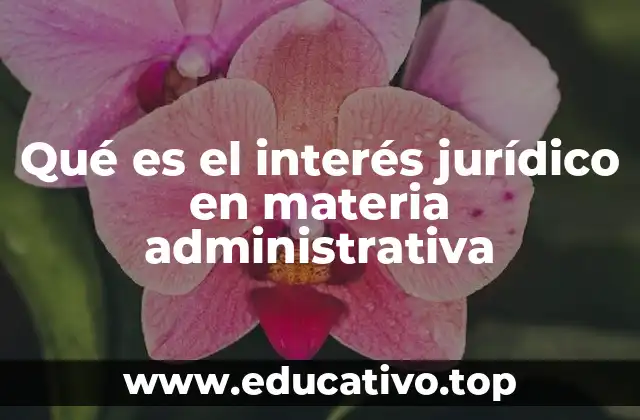 Qué es el interés jurídico en materia administrativa
