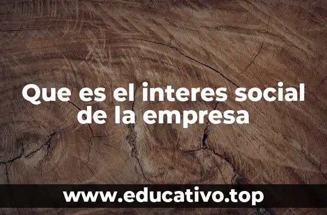 Que es el interes social de la empresa