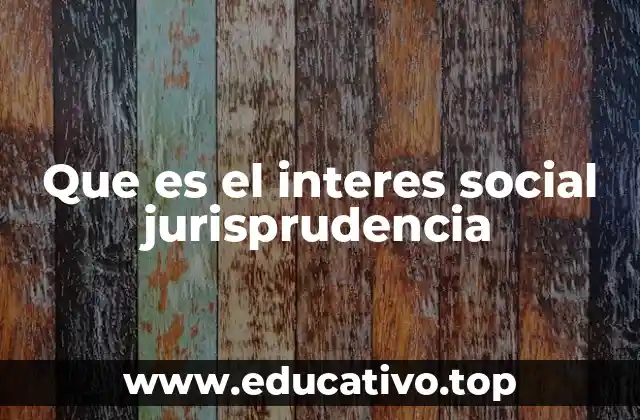 Que es el interes social jurisprudencia