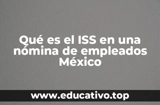Qué es el ISS en una nómina de empleados México