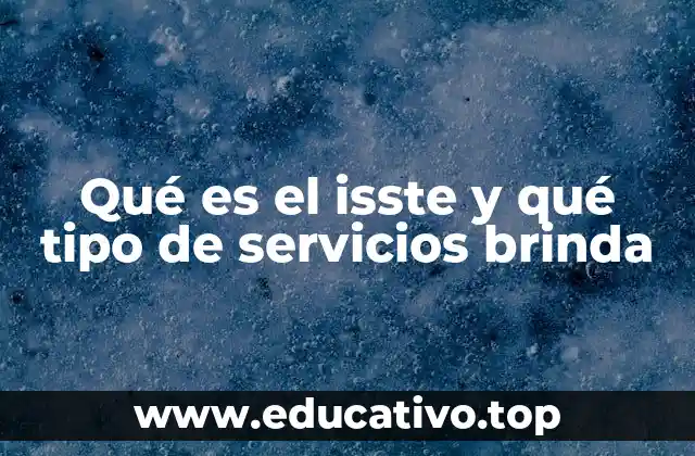Qué es el isste y qué tipo de servicios brinda
