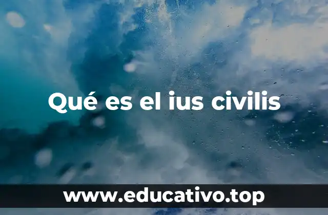 Qué es el ius civilis