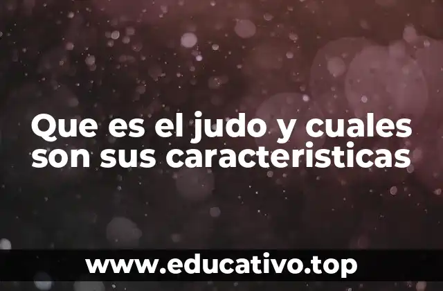 Que es el judo y cuales son sus caracteristicas