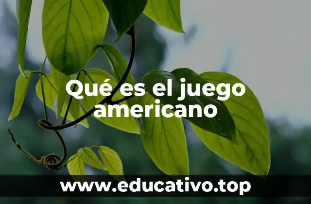 Qué es el juego americano