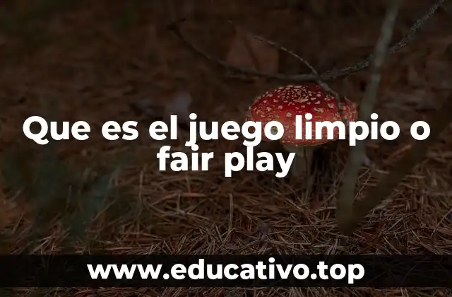 Que es el juego limpio o fair play