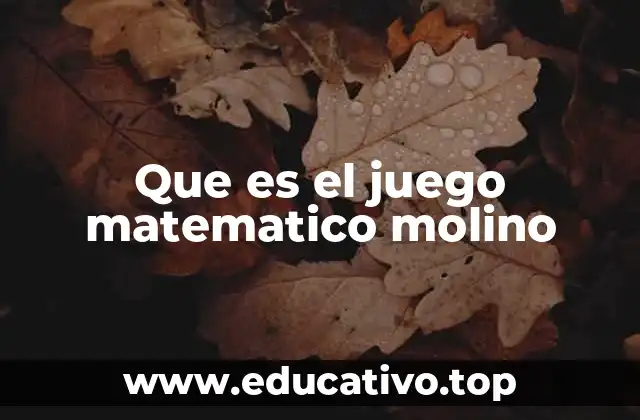 Que es el juego matematico molino