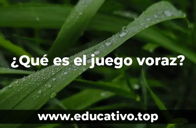 ¿Qué es el juego voraz?