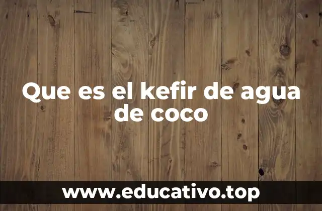 Que es el kefir de agua de coco