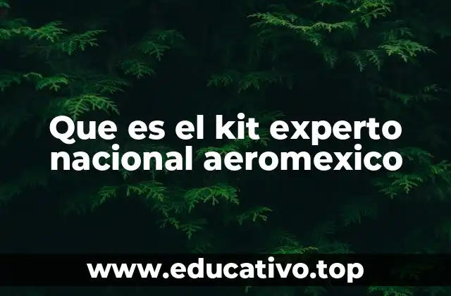 Que es el kit experto nacional aeromexico