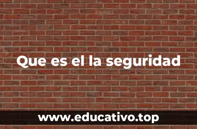 Que es el la seguridad