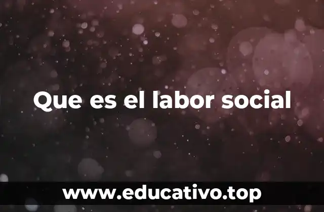 Que es el labor social