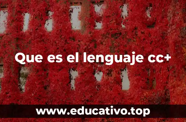 Que es el lenguaje cc+