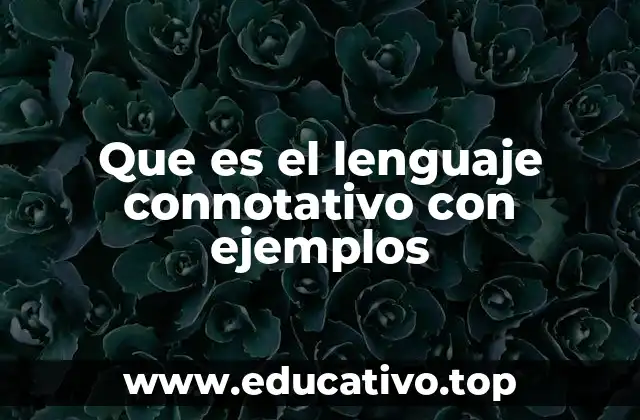 Que es el lenguaje connotativo con ejemplos