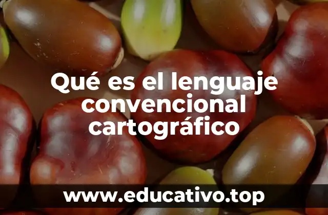 Qué es el lenguaje convencional cartográfico