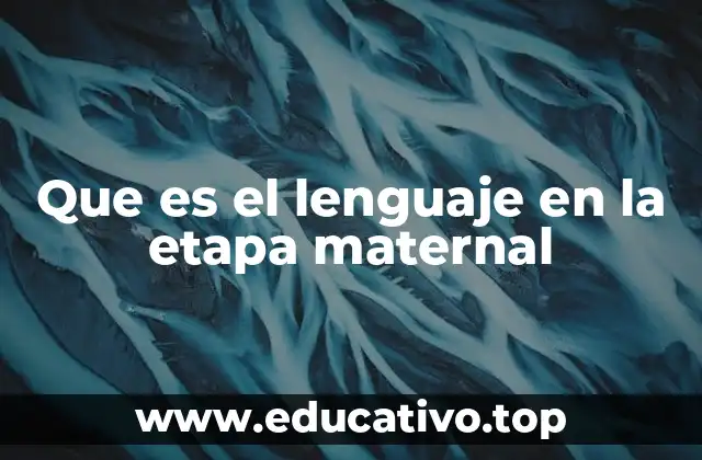 Que es el lenguaje en la etapa maternal