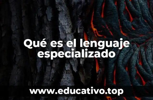 Qué es el lenguaje especializado