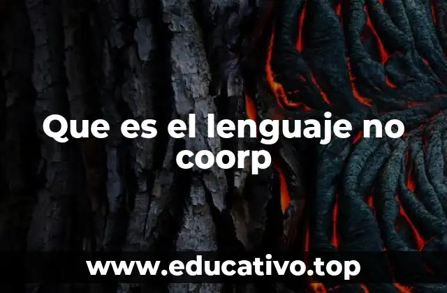 Que es el lenguaje no coorp