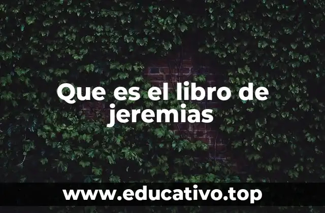 Que es el libro de jeremias