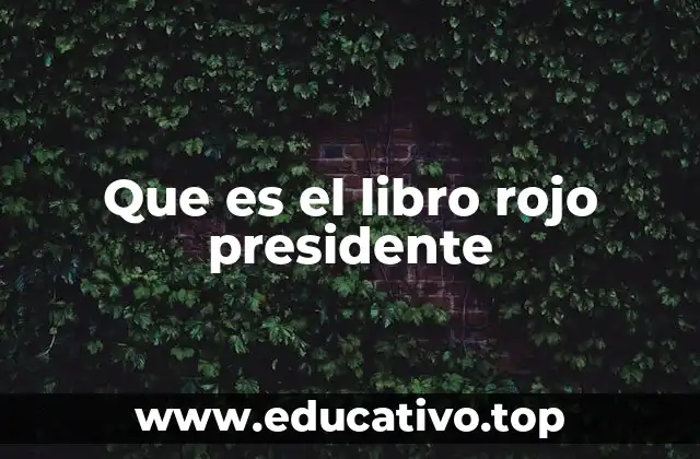 Que es el libro rojo presidente