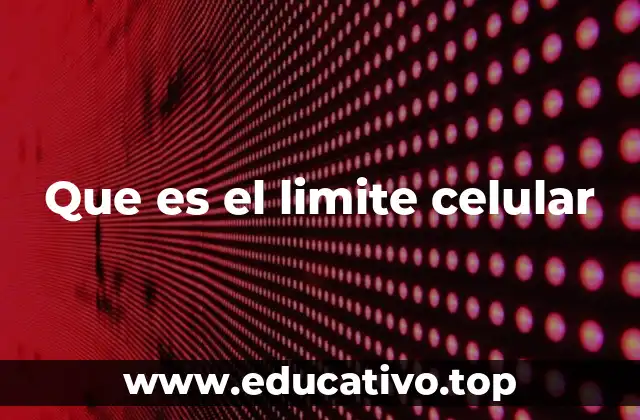 Que es el limite celular