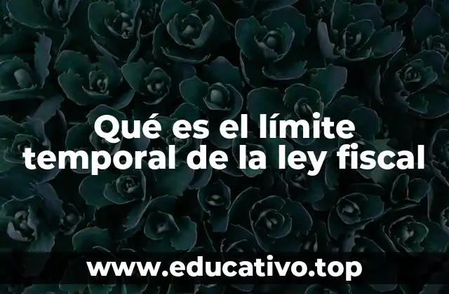 Qué es el límite temporal de la ley fiscal