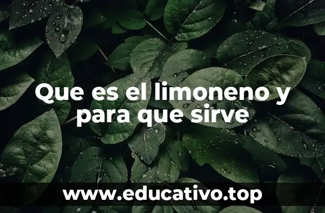 Que es el limoneno y para que sirve