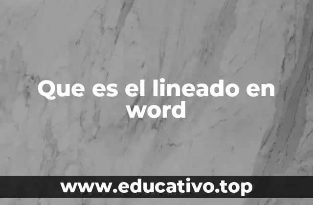 Que es el lineado en word