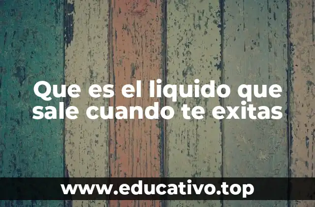 Que es el liquido que sale cuando te exitas