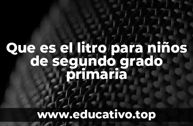 Que es el litro para niños de segundo grado primaria