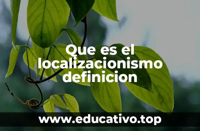 Que es el localizacionismo definicion