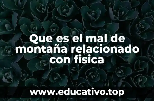 Que es el mal de montaña relacionado con fisica
