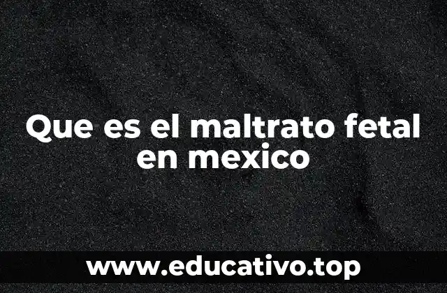 Factores que contribuyen al maltrato fetal