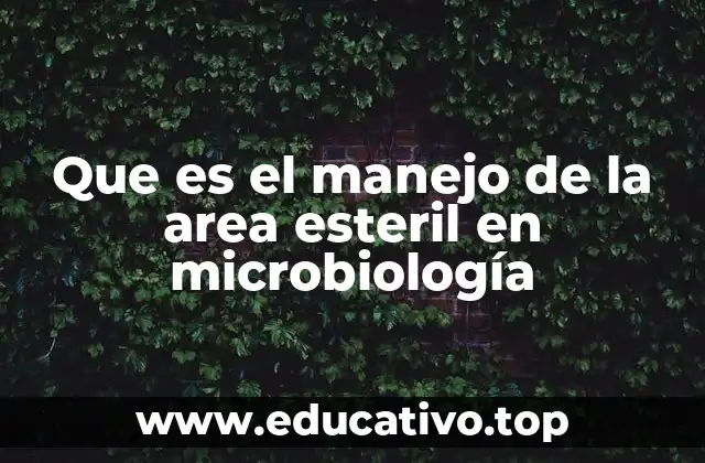 Que es el manejo de la area esteril en microbiología