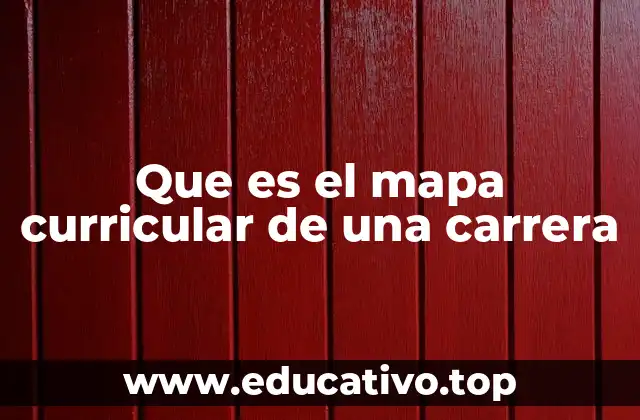Que es el mapa curricular de una carrera