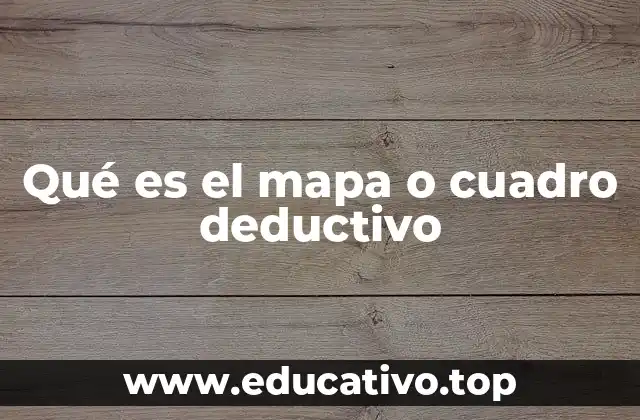 Qué es el mapa o cuadro deductivo