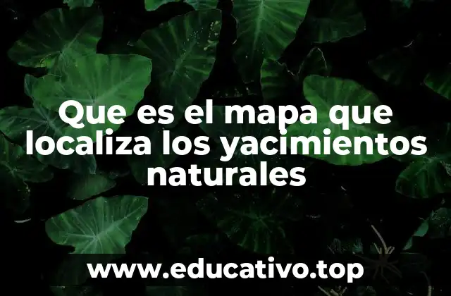 Que es el mapa que localiza los yacimientos naturales