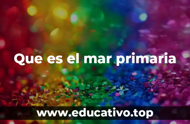 Que es el mar primaria