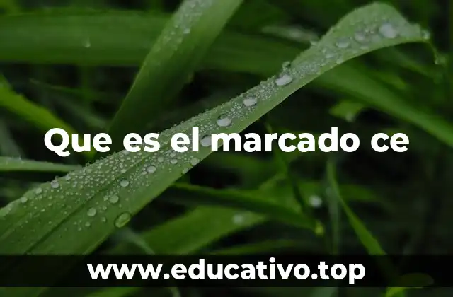 Que es el marcado ce