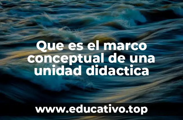 Que es el marco conceptual de una unidad didactica
